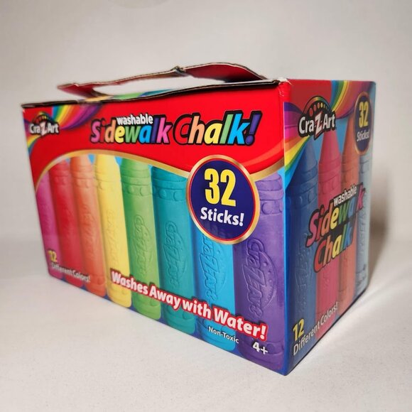 NEW Washable Sidewalk chalk 32 count school supplies preschool Montessor… - Picture 1 of 13